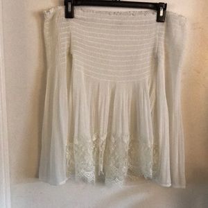 White see through off the shoulders top